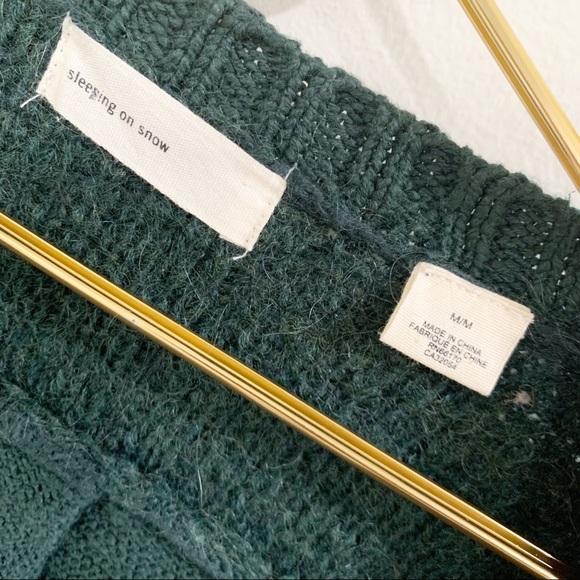 Anthropologie Sleeping On Snow. Green Cardigan. M. - Picture 7 of 8